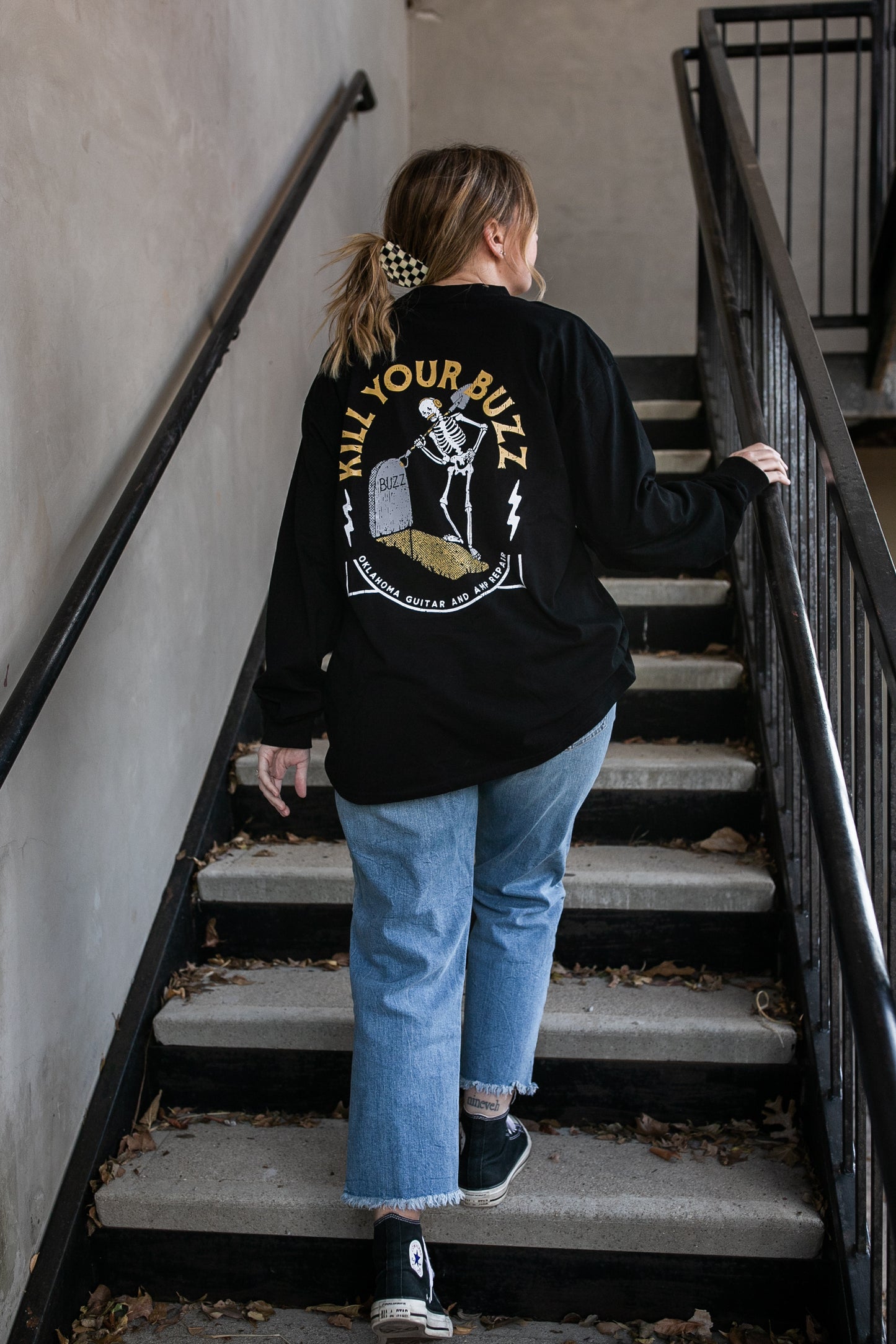 OKGAR Kill Your Buzz Long Sleeve Tee - Black