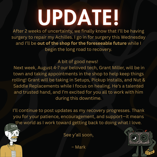 Guitar And Tube Amplifier Service Drop-Off Appointment *GUEST TECH - GRANT MILLER!*
