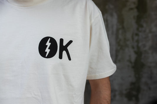 OKGAR Make Your Own Luck T-Shirt - Cream