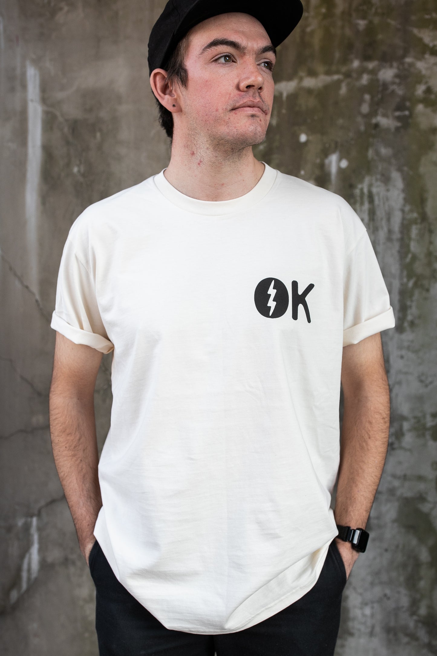OKGAR Make Your Own Luck T-Shirt - Cream